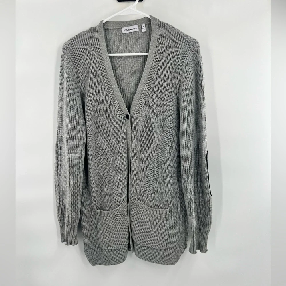 525 America grey cardigan sweater size S - Picture 1 of 8